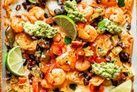 Crispy Shrimp Nachos with Spicy Lime Crema