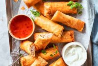 Crispy Homemade Chicken Egg Rolls Recipe for Dinner