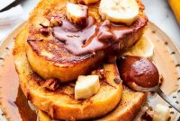 Banana-Stuffed French Toast with Cinnamon Maple Drizzle