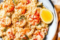 Creamy Shrimp Risotto with Garlic and Parmesan