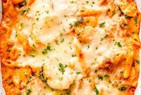 Creamy Baked Pasta with Zucchini and Mushrooms Recipe