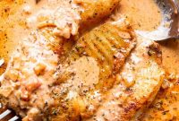Crispy Pan-Seared Tilapia with Lemon Garlic Butter Sauce