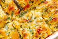 Creamy Cheddar Zucchini and Yellow Squash Casserole