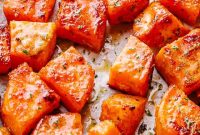 Garlic-Honey Roasted Sweet Potatoes with Crispy Edges