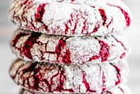 Red Velvet Crinkle Cookies Recipe — Soft Fudgy Holiday Cookies