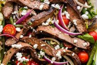 Easy Steak Salad with Spinach & Mushrooms — Quick Healthy Dinner Recipe