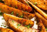 Crispy Grilled Potato Wedges with Garlic and Herbs