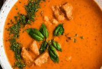 Creamy Roasted Tomato and Basil Soup Recipe