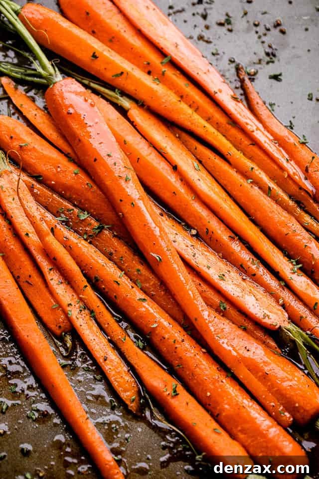 whole carrots brushed with balsamic glaze