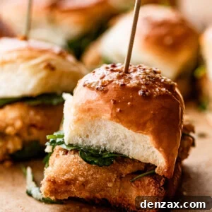 side shot of a slider with crab cakes.