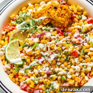 A bowl of Mexican corn salad.