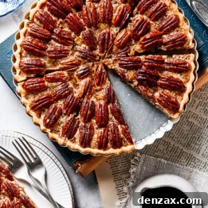 A slice of pie on a small serving dish, next to the larger pie.