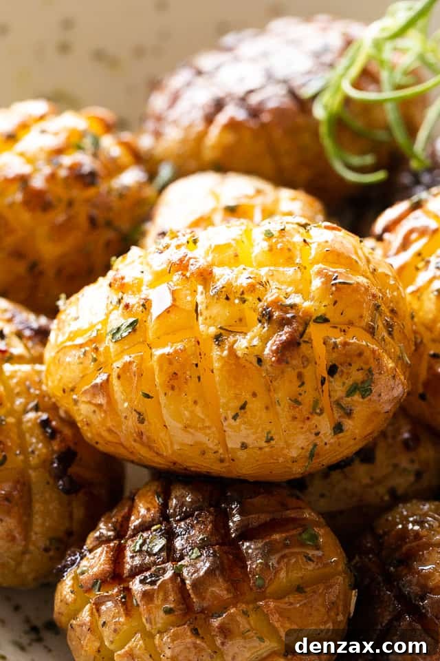 Crispy Hedgehog Roasted Potatoes Recipe for Dinner 2 close up shot of hedgehog potatoes