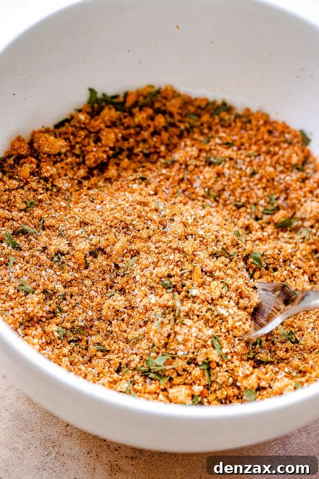 beef seasoning mixture in a white bowl