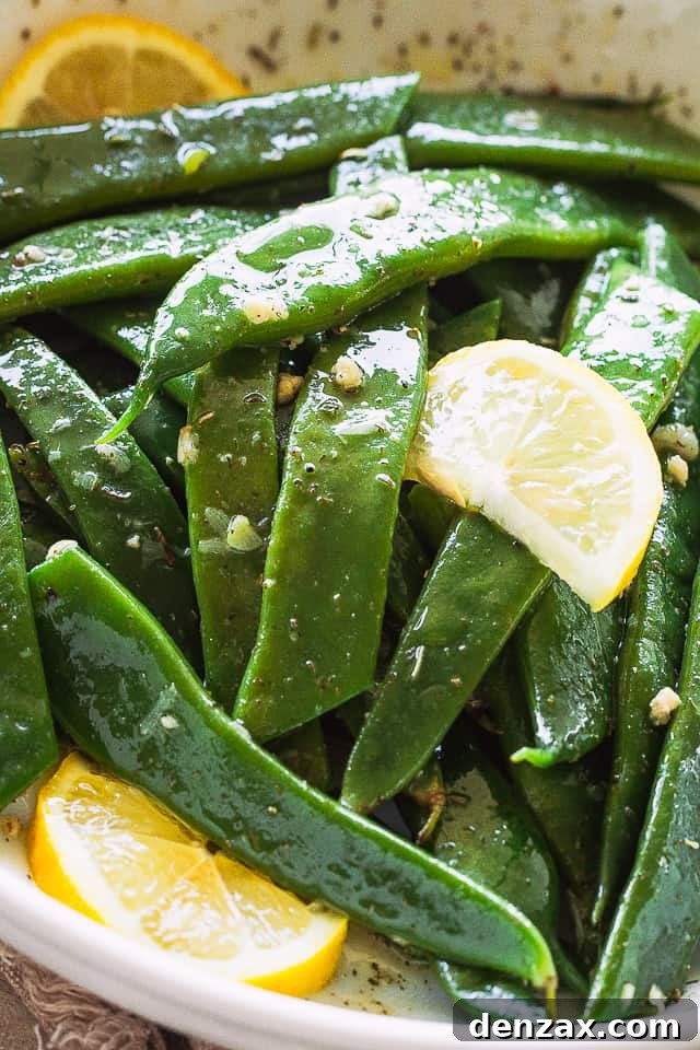 Close-up shot of blanched Romano Beans.