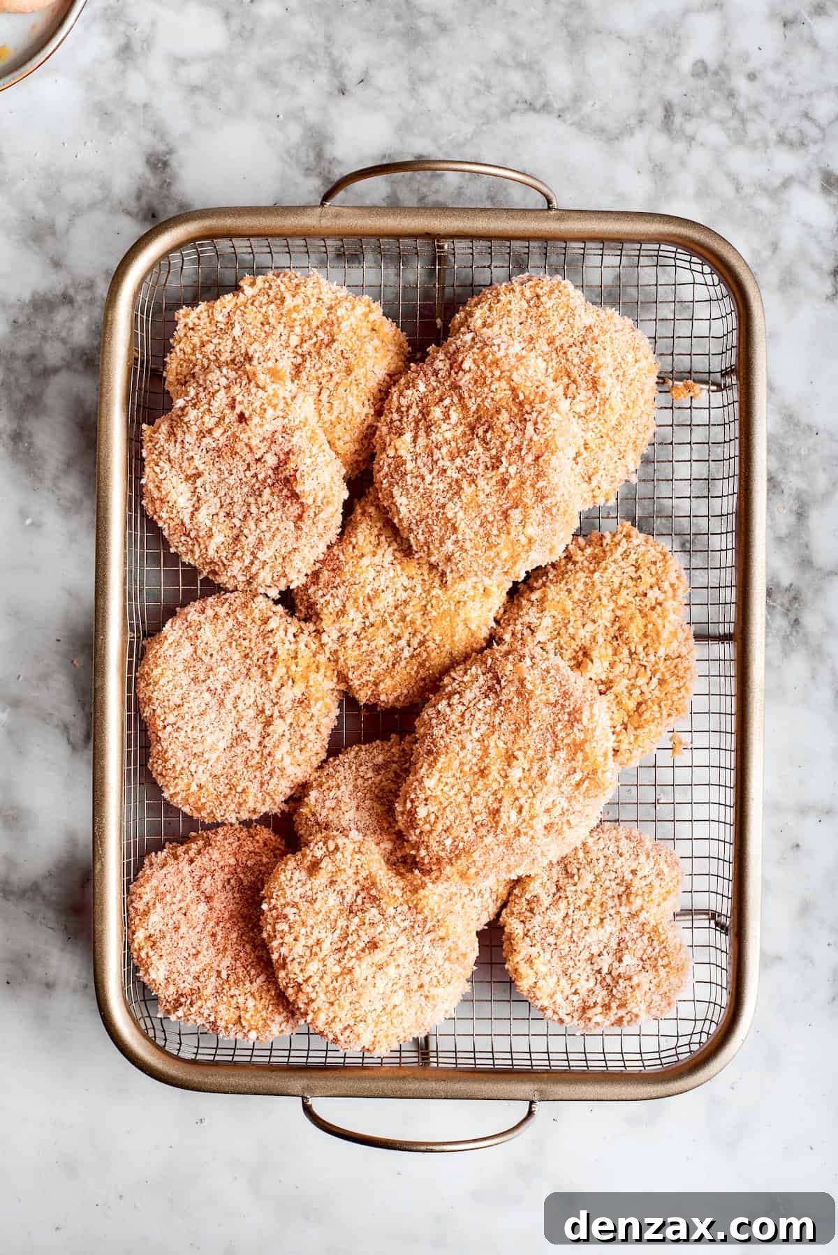 Chicken nuggets in a basket.