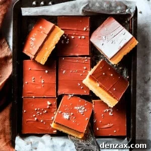 A square pan of Millionaire bars.