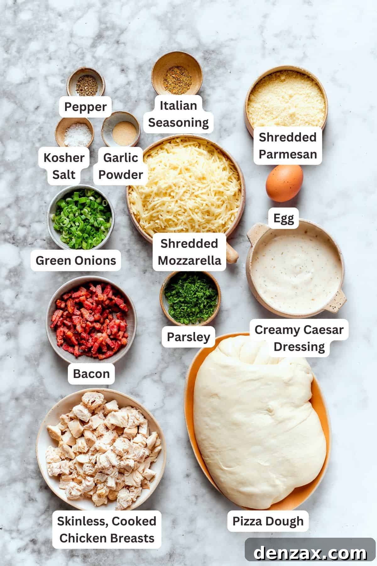 Costco chicken bake labeled ingredients.
