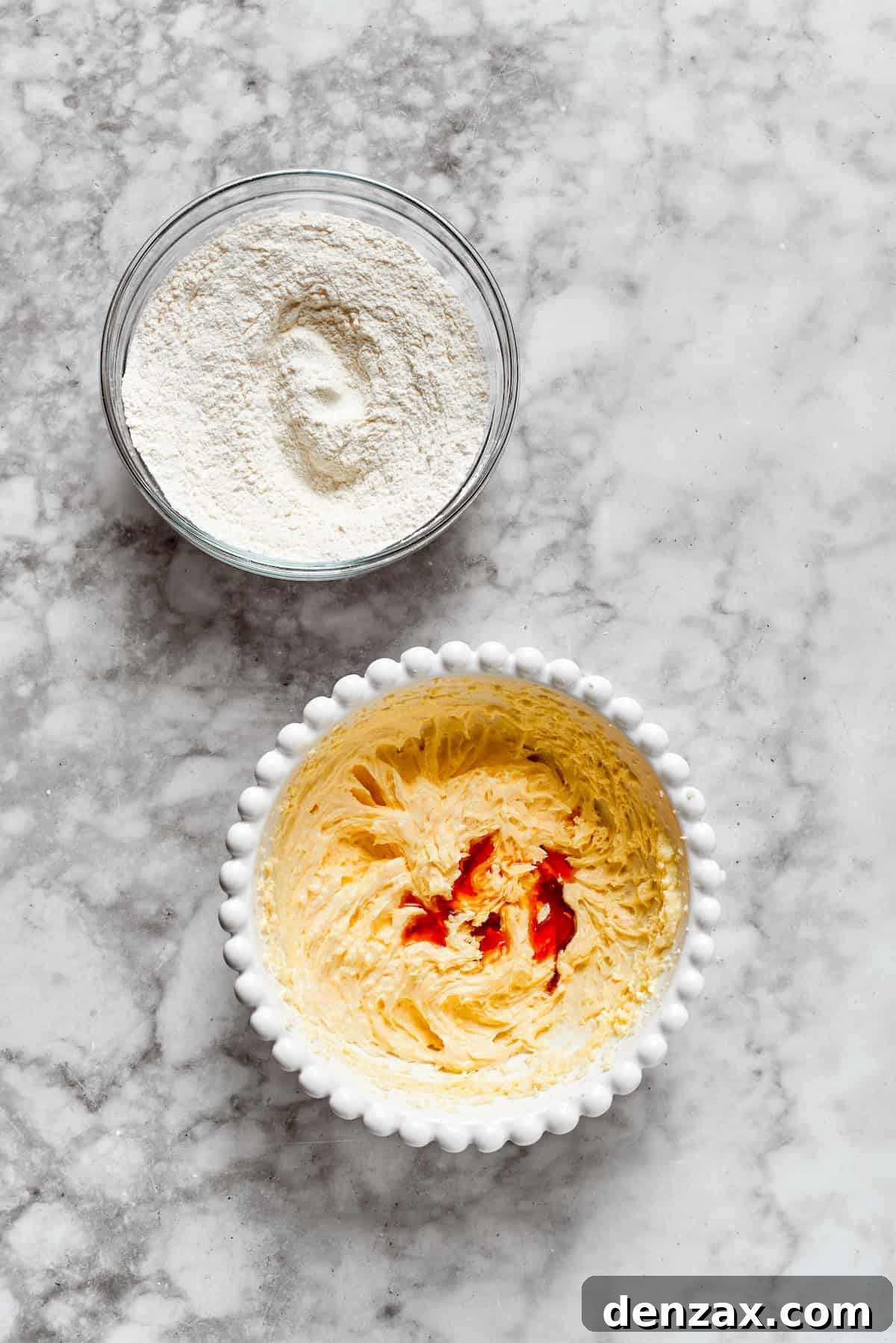 Vanilla is added to cookie dough.
