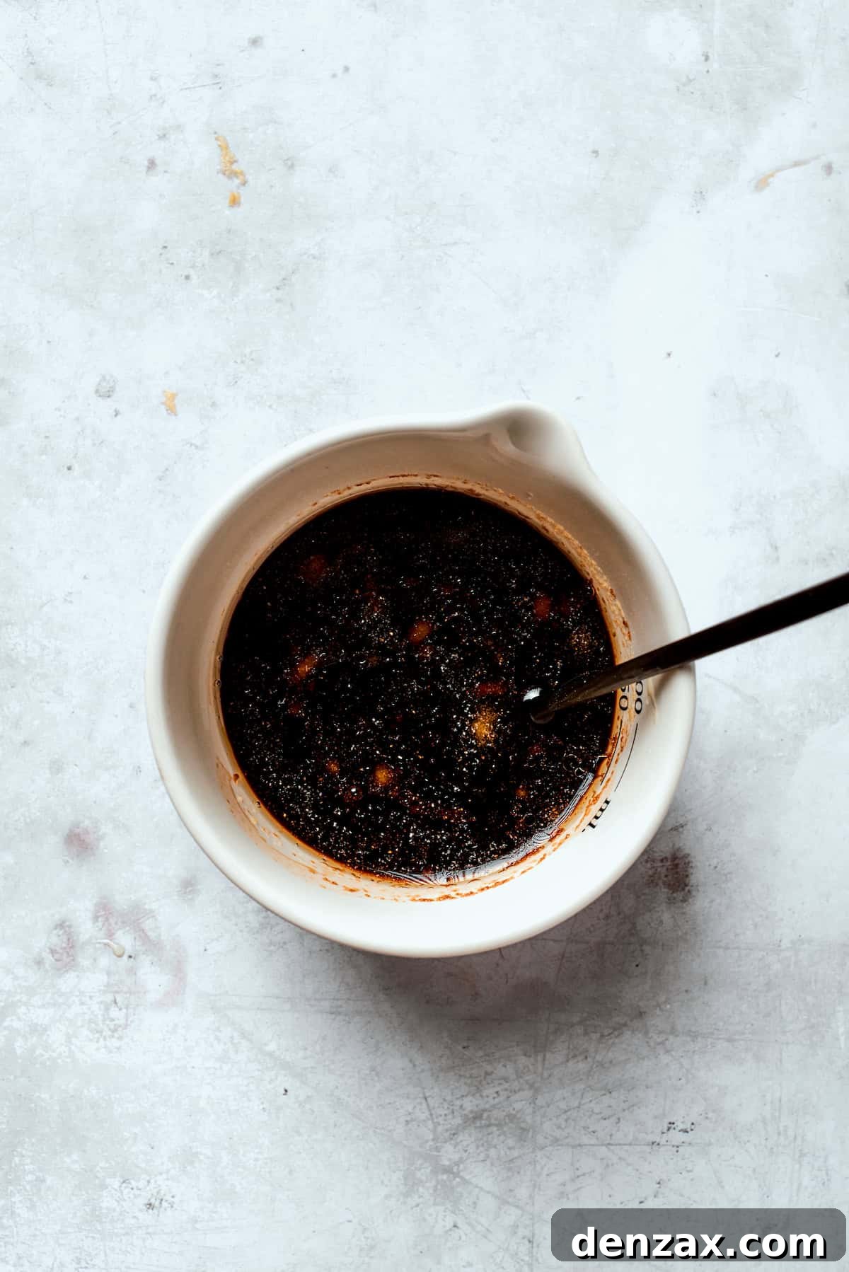 Sauce for steak fried rice in a bowl.