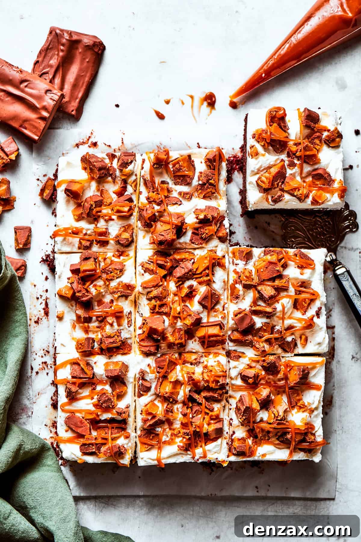 Squares of better than sex cake.