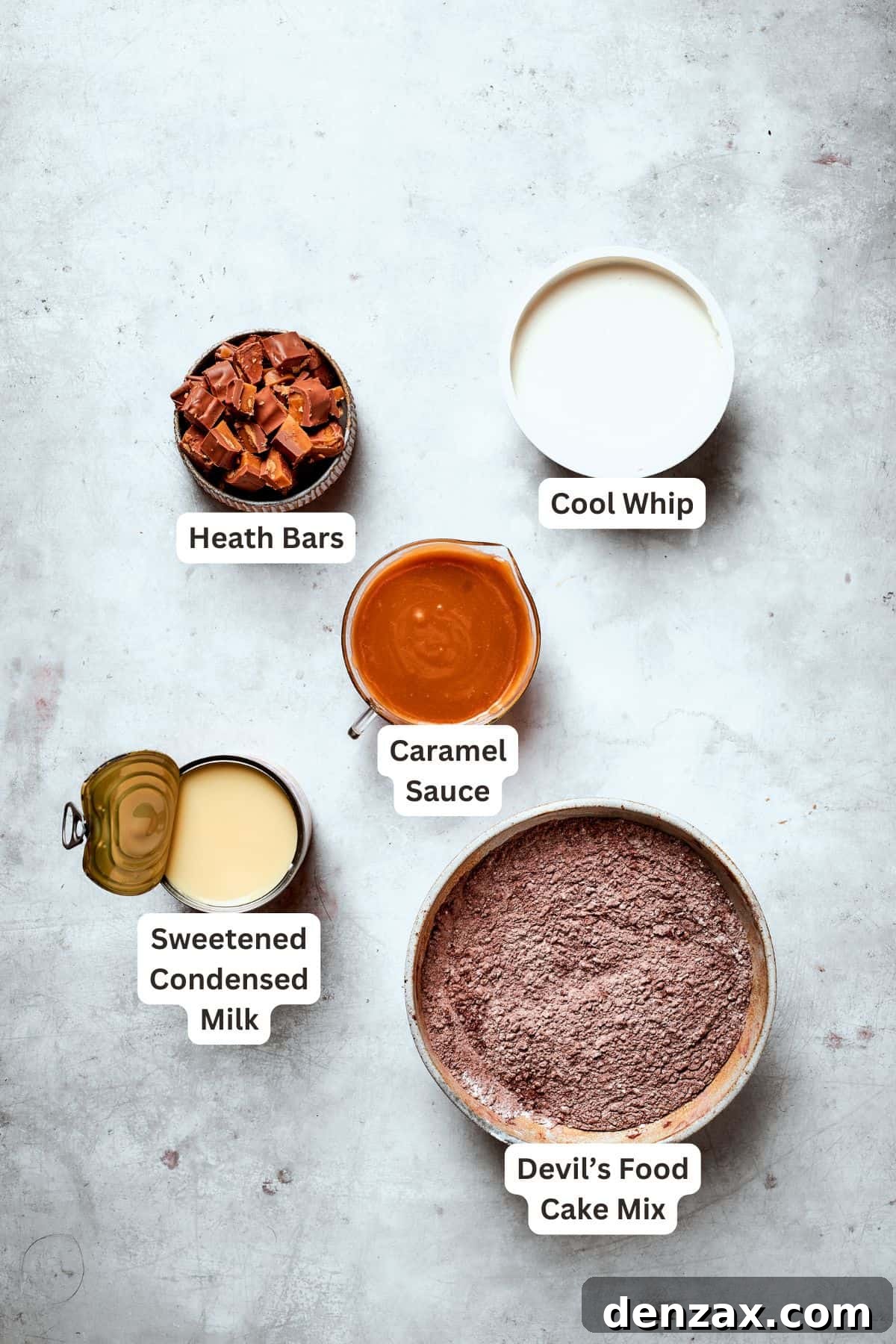 Ingredients for better than sex cake are text-labeled.