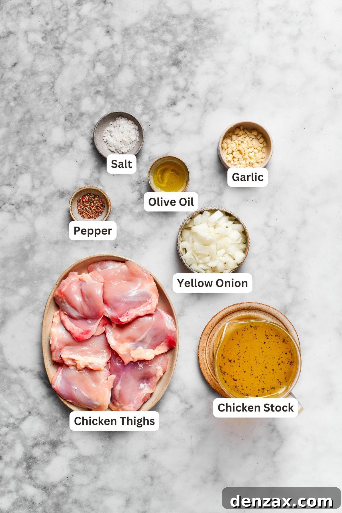 Chicken and other ingredients for million dollar chicken casserole.