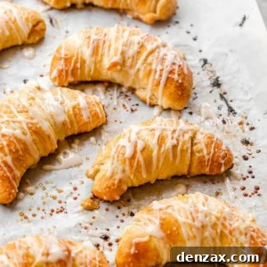 side shot of just baked pumpkin cheesecake crescent rolls