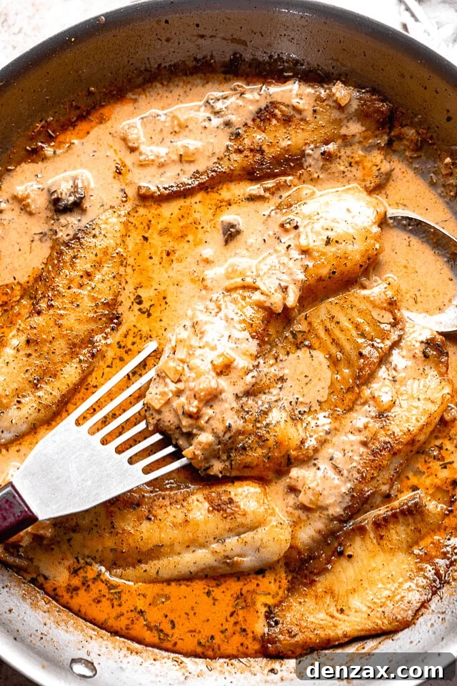 Picking up a fillet with a fish spatula.