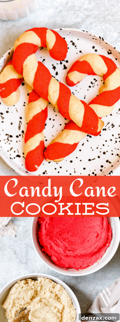 A Collage of Candy Cake Cookies and two Bowls of Red and White Cookie Dough
