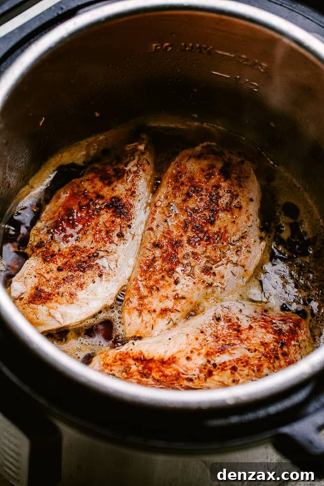 Searing chicken breasts in an Instant Pot