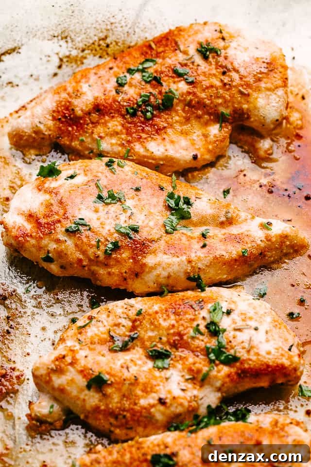 Sheet of Oven Baked Chicken Breasts