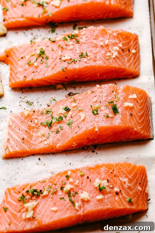 Seasoning salmon fillets Seasoning salmon fillets