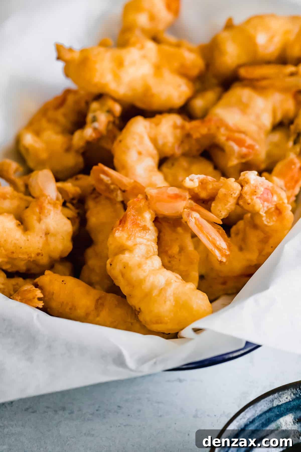 A Close-Up Shot of Freshly Fried Shrimp Inside a Serving Platter