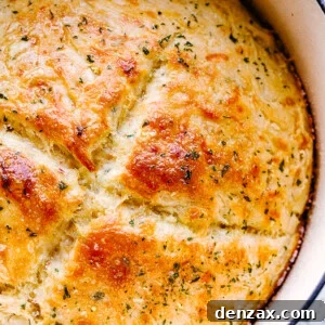 Skillet with no knead bread