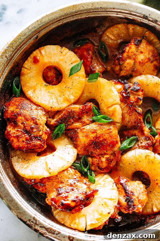 Pot filled with bbq chicken thighs