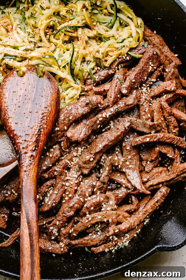 flank steak zucchini noodles