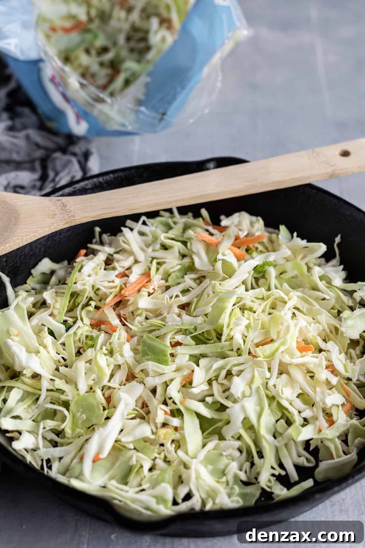 Cabbage Coleslaw in a Pan