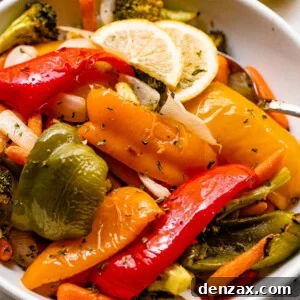 Lemon-Dressed Grilled Vegetables Recipe for Summer Sides 9 grilled vegetables served in a white bowl