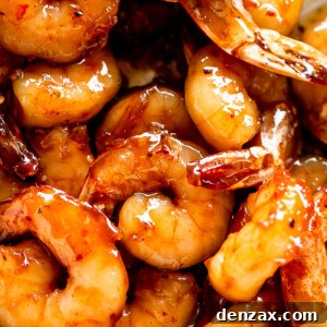 Picture of cooked honey garlic shrimp