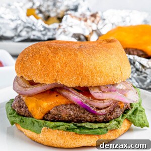 Foil-Wrapped Cheeseburgers with Roasted Veggies & Potatoes 8 Cheeseburger in a bun