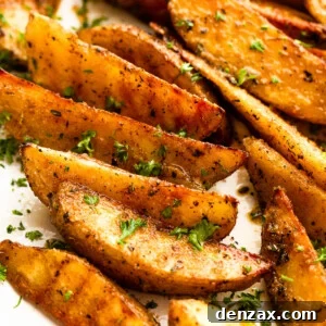 Grilled Potato Wedges on a platter