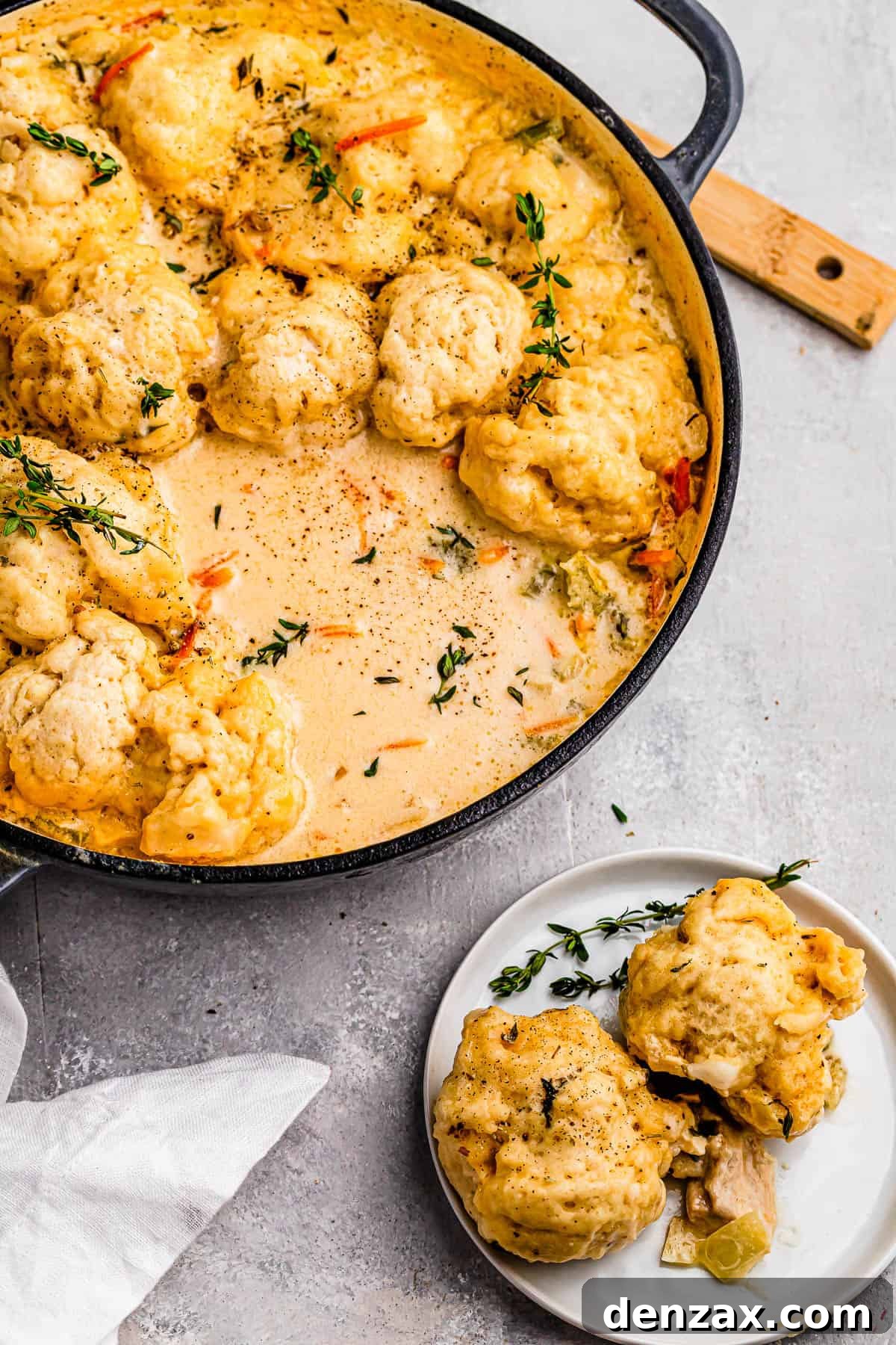 dutch oven with chicken and dumplings