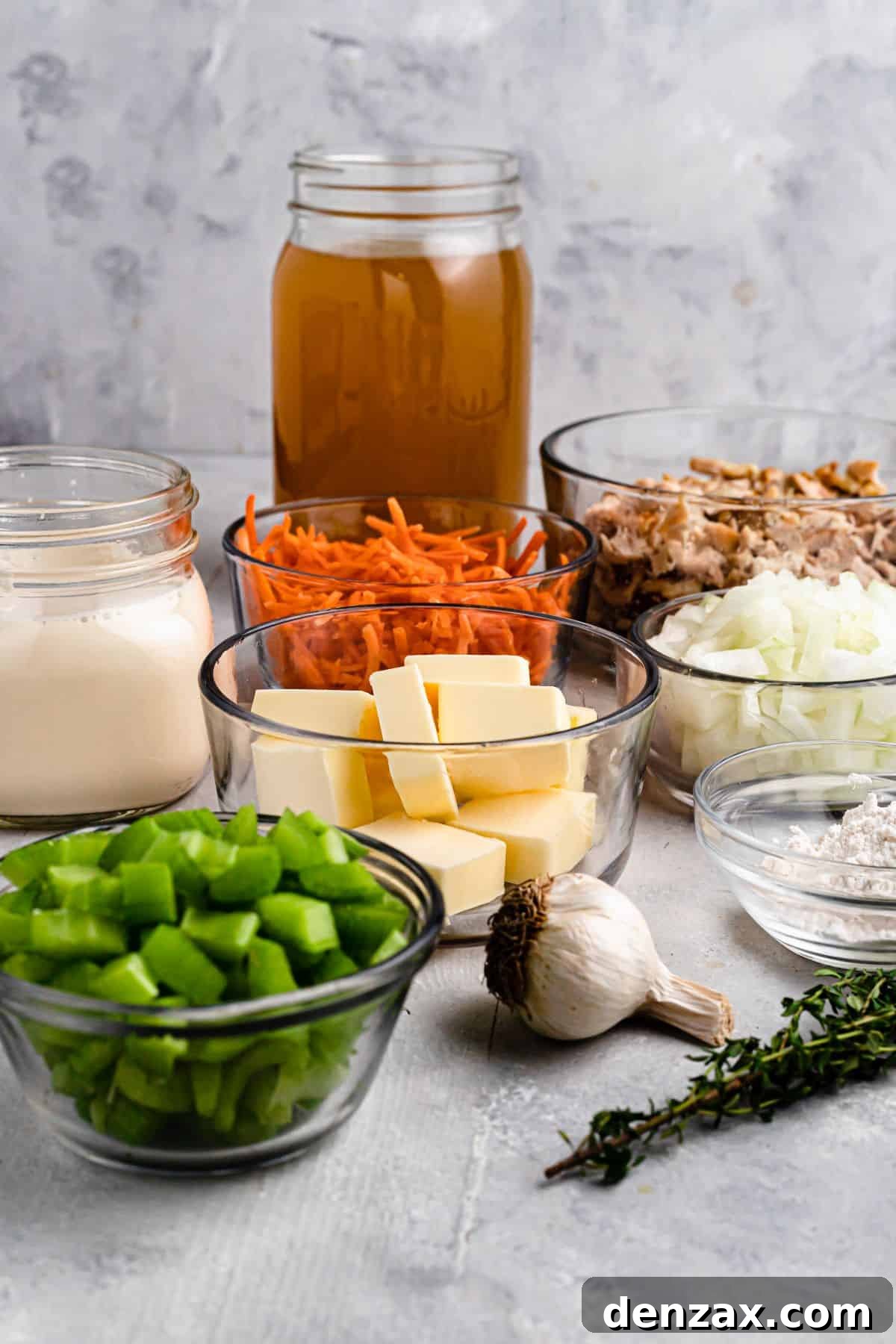 ingredients for chicken and dumplings