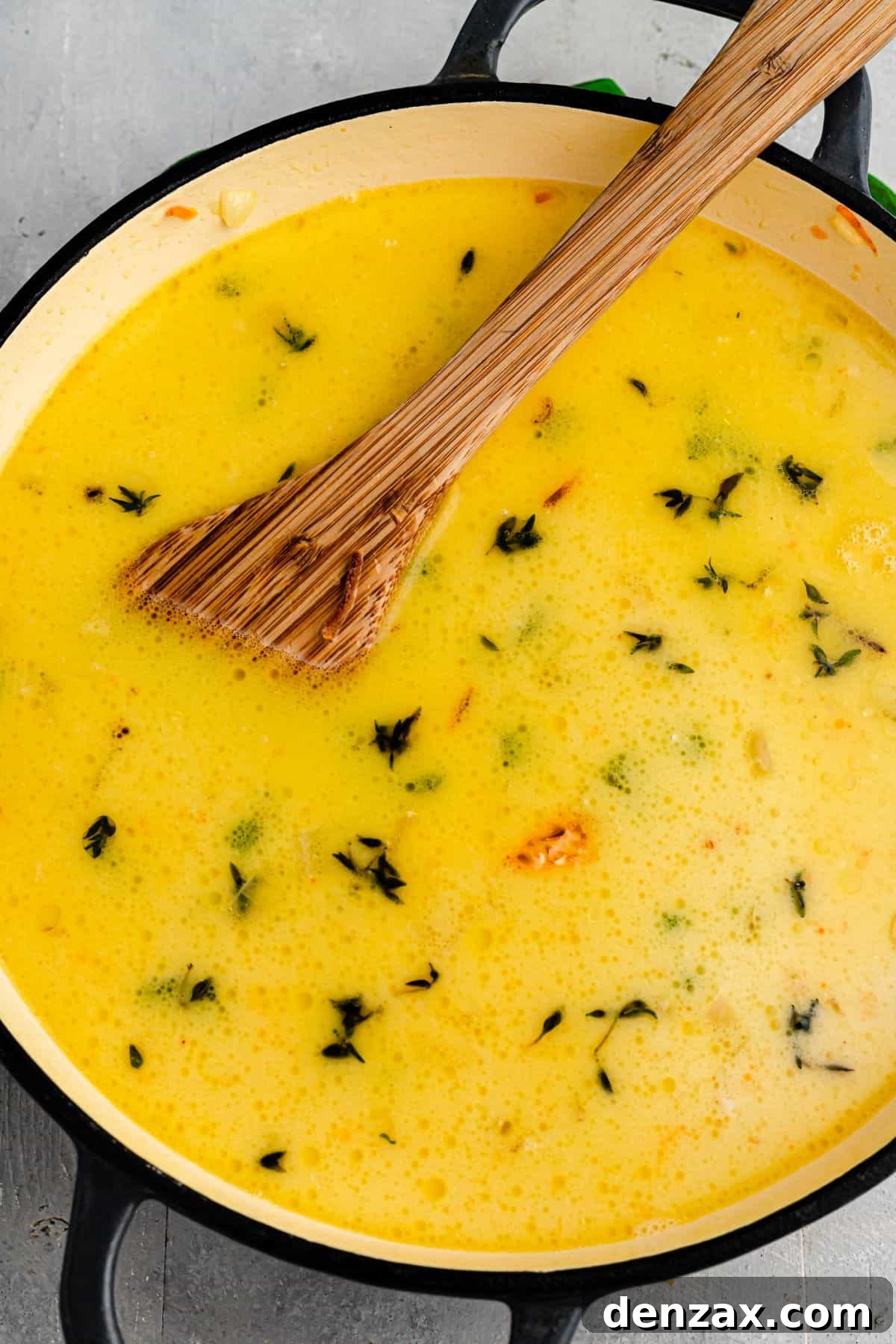 creamy chicken broth
