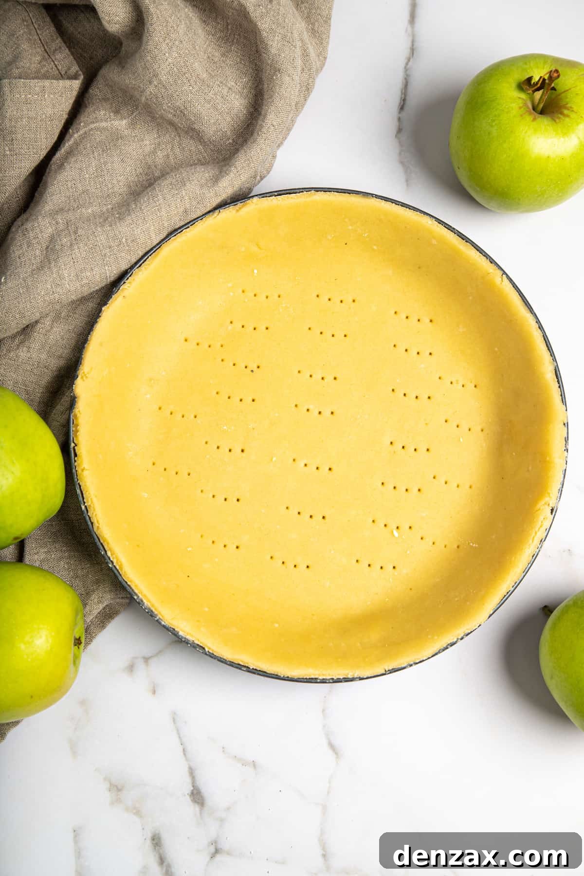 A prepared pie shell.